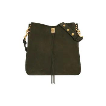 REBECCA MINKOFF Suede Leather Shoulder Bag Crossbody Bag Women's Moss Green