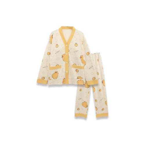 Sleeping Beauty Pajama Set Women's Yellow
