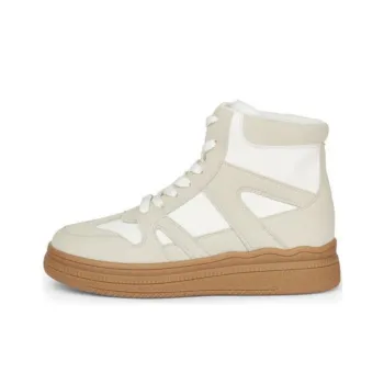 TOOMANYSHOES Mr. Gray High Top Skateboard Shoes Women's Ecru