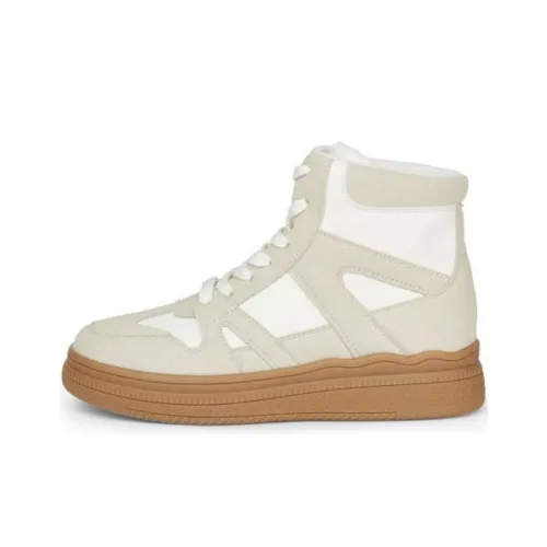 TOOMANYSHOES Skateboard Shoes Women's High-Top Off White