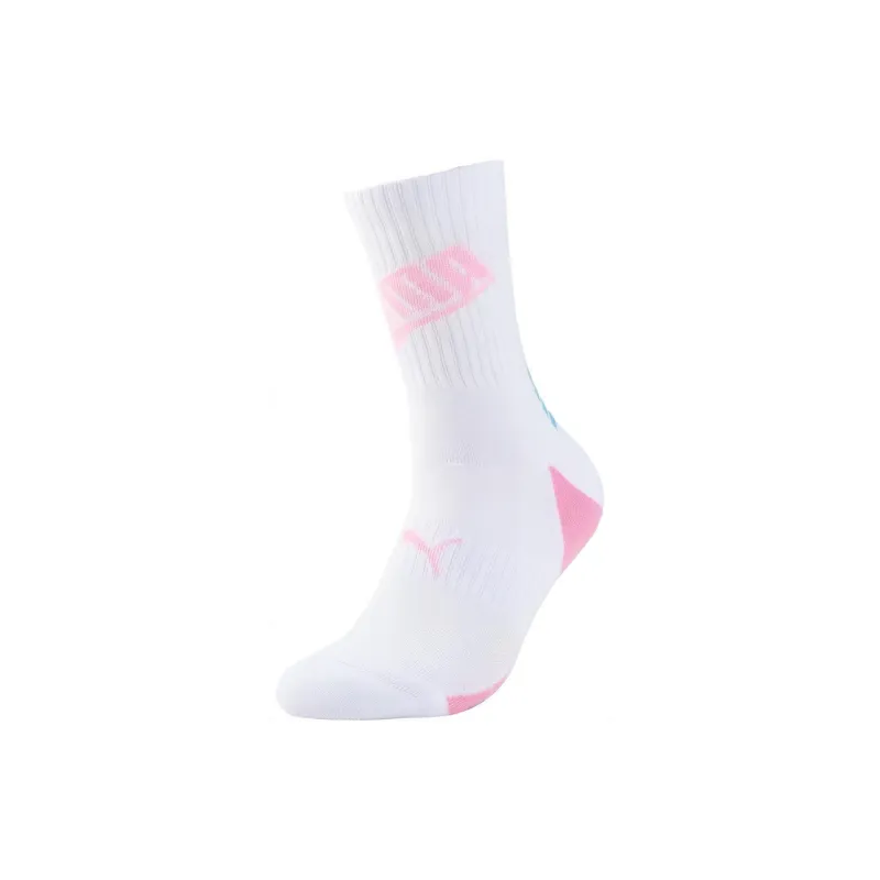 PUMA Mid Calf Socks Unisex 1 Pack White Pink-0