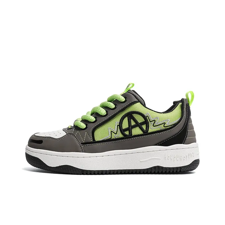 Acupuncture Low Top Skateboard Shoes Unisex Apple Green Box-1
