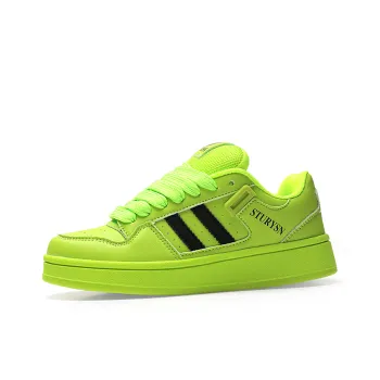 STUR YSN Wear resistant And Lightweight Low Top Skateboard Shoes Unisex Neon Green