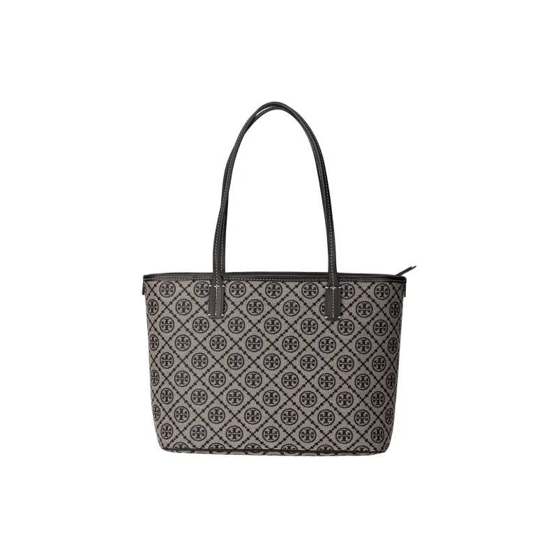 TORY BURCH T Monogram Fabric Tote Bag Shopping Bag Handbag Shoulder Bags Women's Marine Blue-5