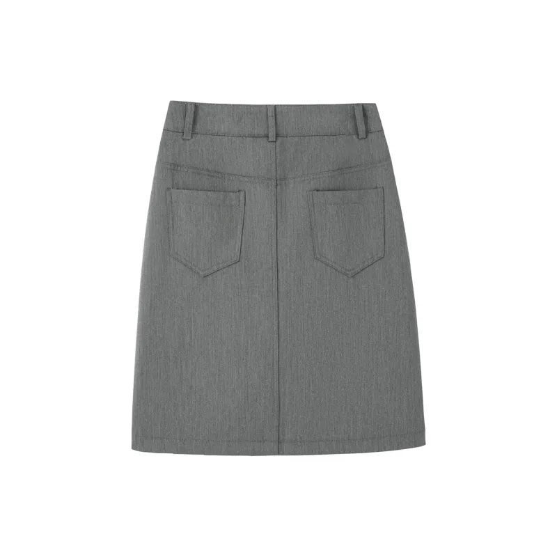 0571 Family Casual Short Skirts Women's Gray-1