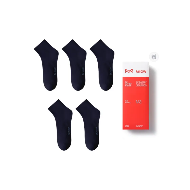 MIIOW Mid Calf Socks Men's 5 Pack Gift Box Set-5