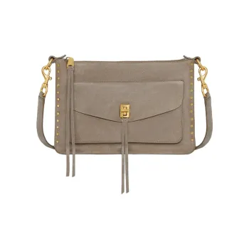 REBECCA MINKOFF Genuine Leather Suede Crossbody Bag Shoulder Bag Women's Clay Brown