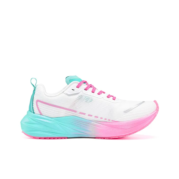 Sonic Cat Cushioning Anti-Slip And Wear-Resistant Low-Top Carbon Plate Training Running Shoes Unisex Pink Cyan-1
