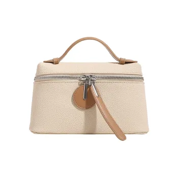 H YXIANG Microfiber Synthetic Leather Shoulder Bag Women's Ecru