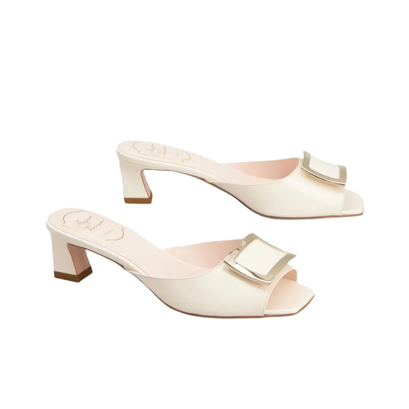 Roger Vivier Trompette Slide Slippers 4.5cm Women's White-2