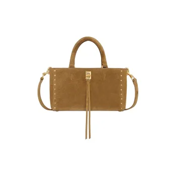 REBECCA MINKOFF Suede Handbag Shoulder Bag Crossbody Bag Women's Honey Brown
