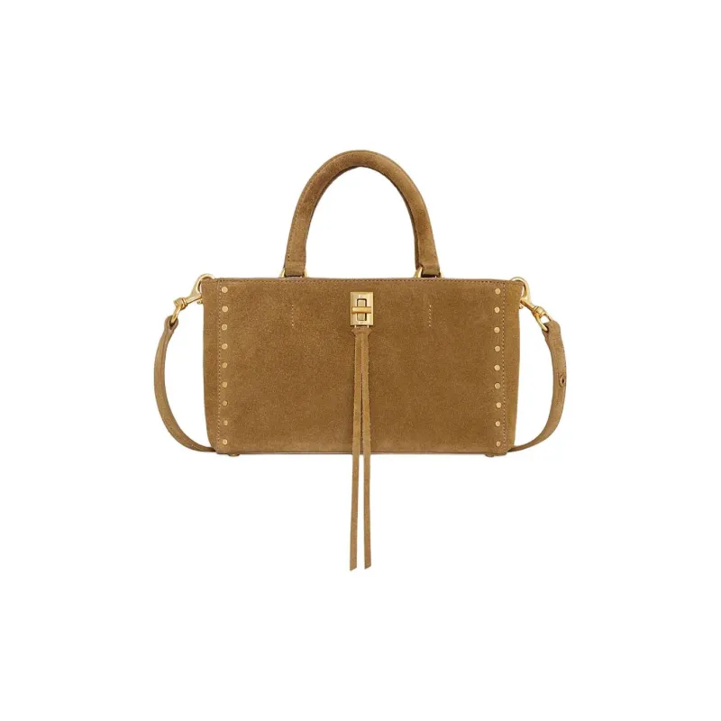 REBECCA MINKOFF Suede Handbag Shoulder Bag Crossbody Bag Women's Honey Brown-0