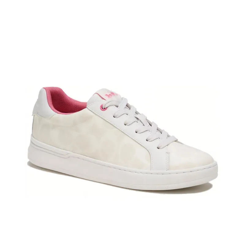 COACH Clip Low Top Stylish Skateboarding Shoes Women's White-2