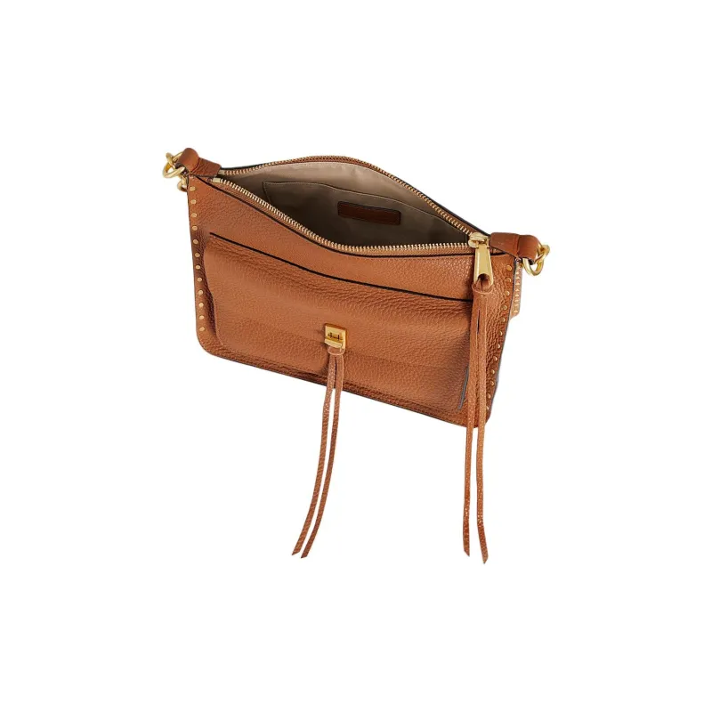 REBECCA MINKOFF Genuine Leather Crossbody Bag Shoulder Bag Women's Caramel Brown-2