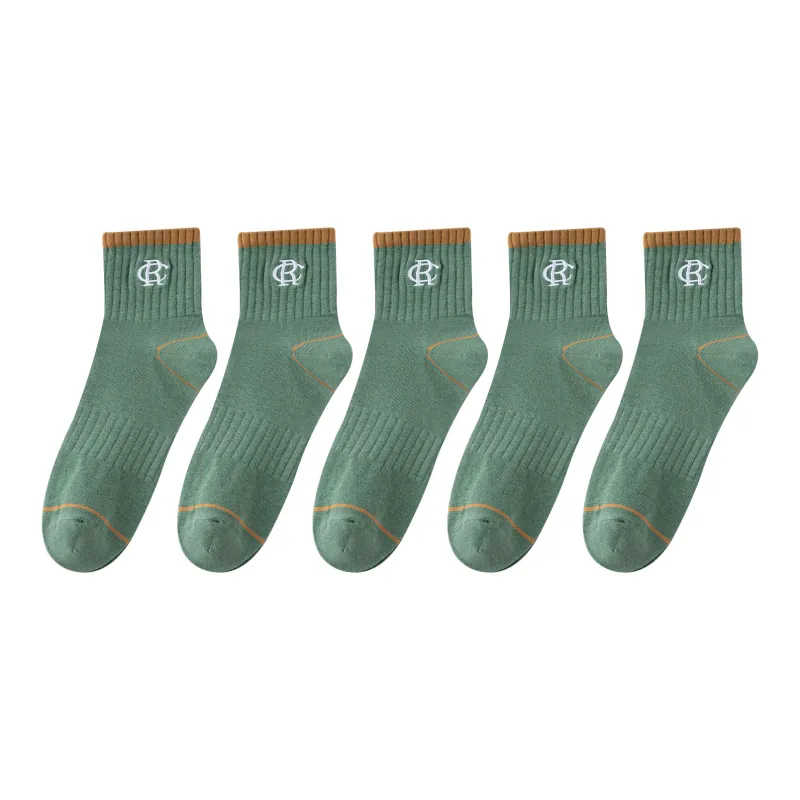 XXLLG Mid Calf Socks Men 5 Pack-2