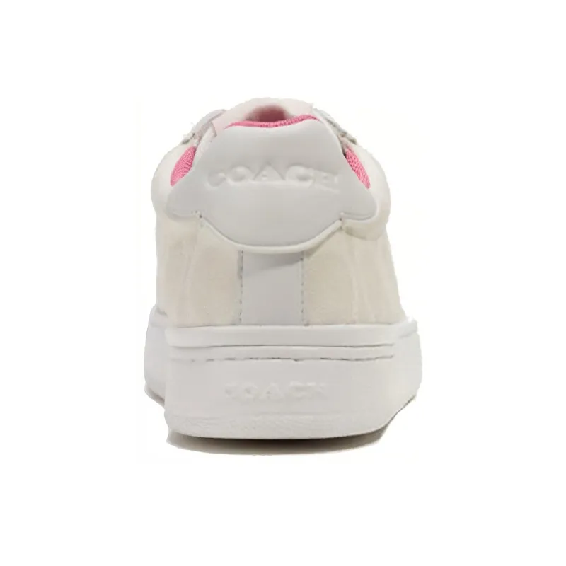 COACH Clip Low Top Stylish Skateboarding Shoes Women's White-4