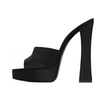 SAINT LAURENT Boogie Open Toe Platform Mules Women's