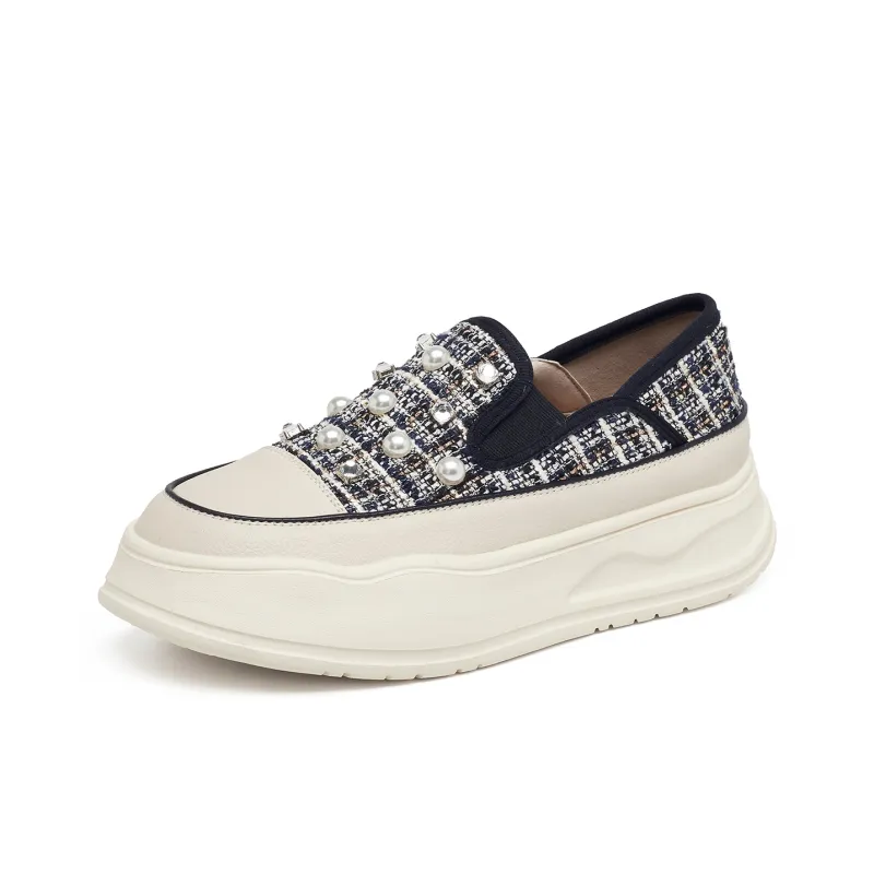 OULISASI Wear Resistant Low Top Casual Shoes Women's-11