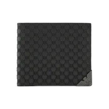 EMPORIO ARMANI Cow Leather Wallet Men Black