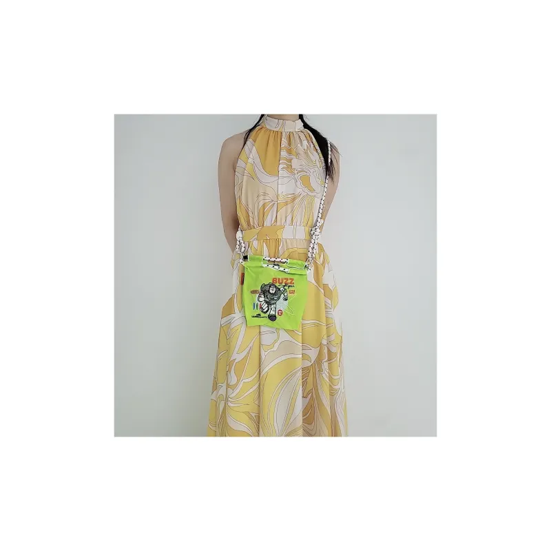 Disney Toy Story Series Water-Resistant Nylon Tote Bag Shoulder Bag Women's Neon Green-4