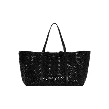 REBECCA MINKOFF Polyurethane Tote Bag Shopping Bag Handbag Extra Large Women's Black