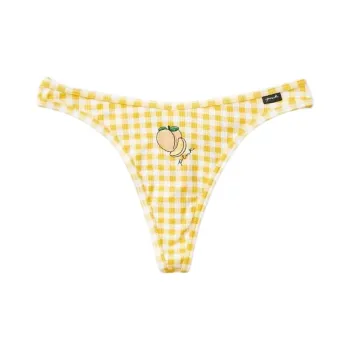 Victoria's Secret Underpants Women's 1 Pack Yellow Plaid