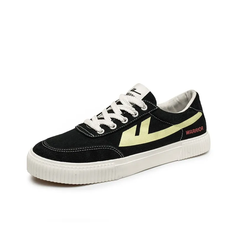 Warrior Anti Slip And Wear Resistant Lightweight Low Top Canvas Shoes Unisex Black-2