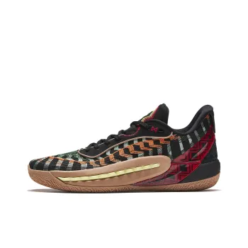 Anta Tide 6 Cushioning Wear Resistant Low Top Nitrogen Technology Basketball Shoes Men Black Green Orange