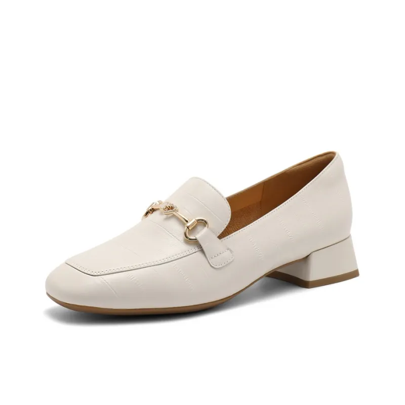 BELLE Loafers 3cm Women's Black Ecru-5