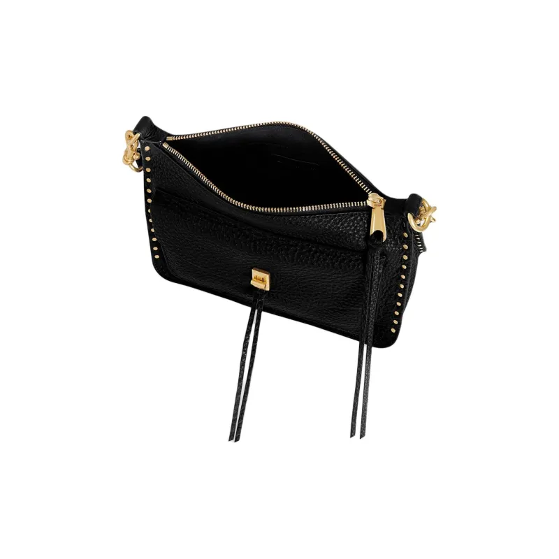 REBECCA MINKOFF Genuine Leather Crossbody Bag Shoulder Bag Women's Black-2