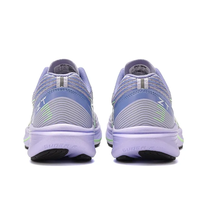 DO WIN Anti Slip And Wear Resistant Breathable Low Top Carbon Plate Marathon Running Shoes Unisex Purple Green-2