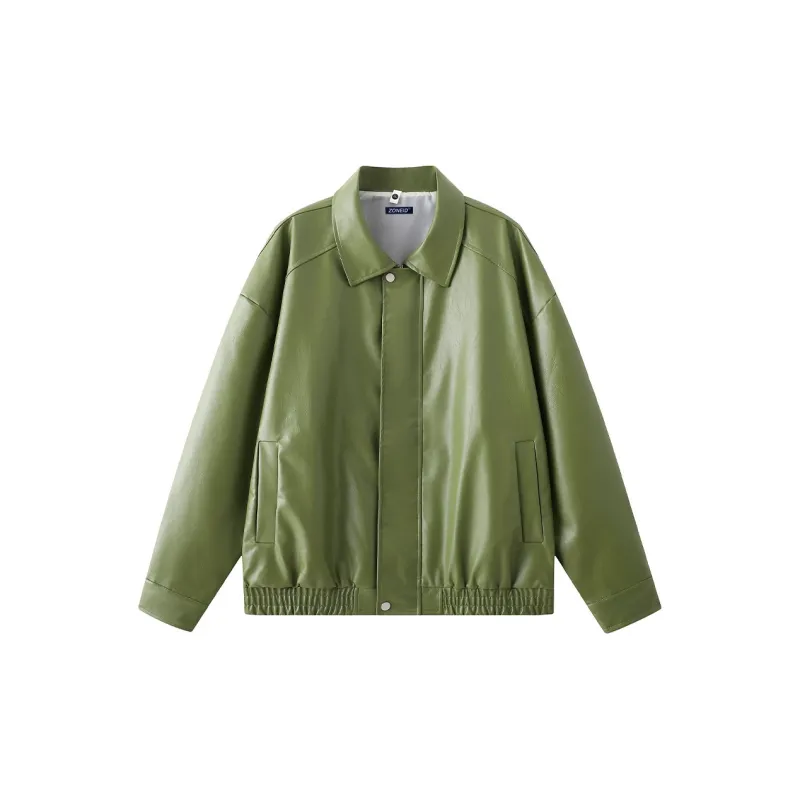 ZONEiD Leather Jackets Unisex-44