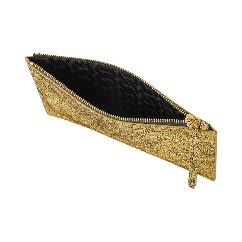 REBECCA MINKOFF Leather Clutch Large Size Women's Gold-2