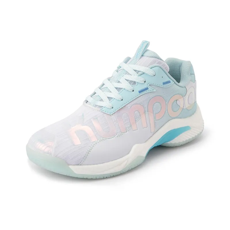 KUMPOO Slip Resistant, Breathable, Coverage, Support Badminton Shoes Unisex Sky Blue-2