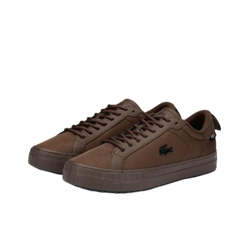 LACOSTE Low Top Skateboard Shoes Men Brown-2