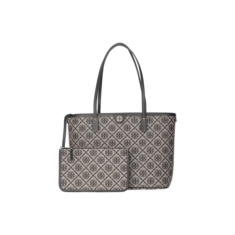 TORY BURCH T Monogram Zip Tote Navy-1