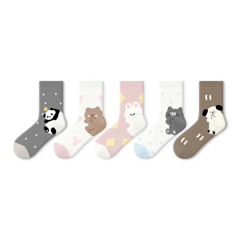 Primeet Mid Calf Socks Women's 5 Pack-6
