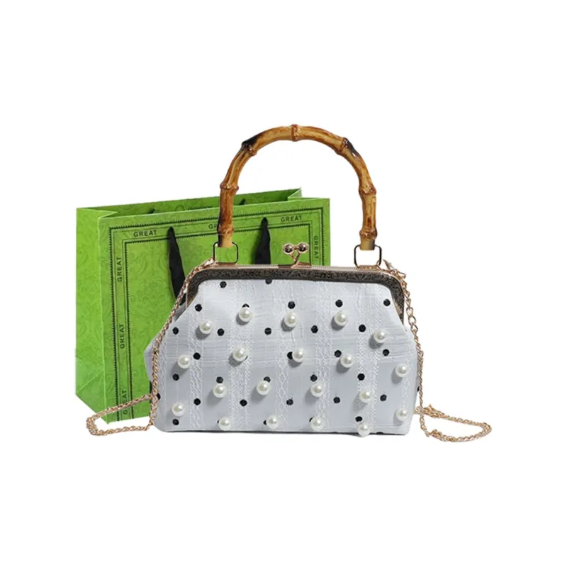 KARUISHA Oxford Shoulder Bag, Crossbody Bag, Handbag Women's White/Gray Blue/Black-4
