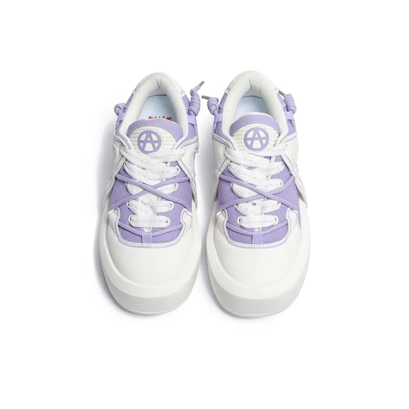 Acupuncture Low Top Skateboard Shoes Women's Taro Purple Box-4