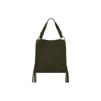 REBECCA MINKOFF Suede Leather Tote Bag Shopping Bag Handbag Regular Women's Moss
