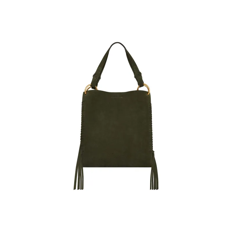 REBECCA MINKOFF Suede Leather Tote Bag Shopping Bag Handbag Regular Women's Moss-0