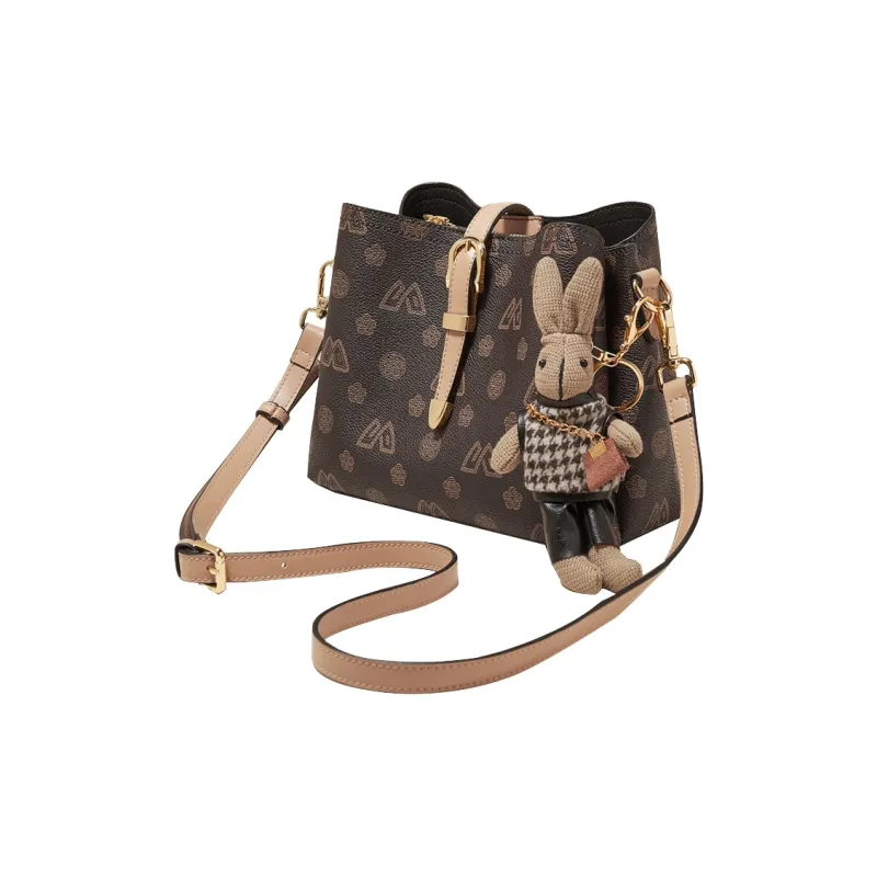Old Man's Head PVC Small Shoulder Bag Regular Women's Coffee-4