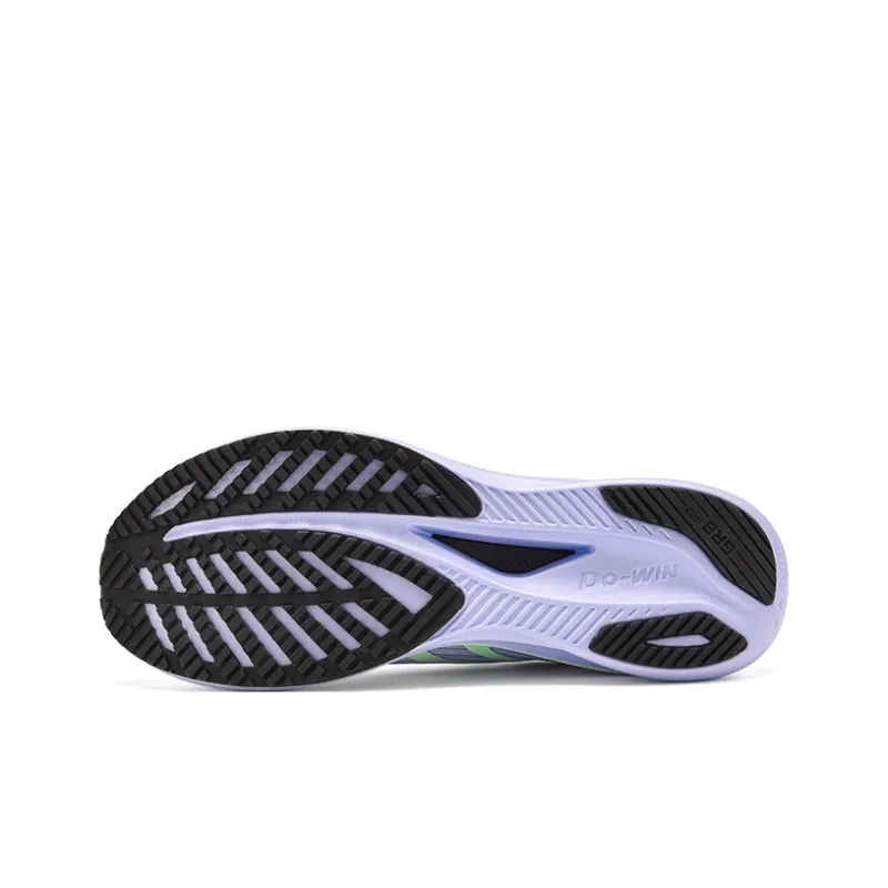 DO WIN Anti Slip And Wear Resistant Breathable Low Top Carbon Plate Marathon Running Shoes Unisex Purple Green-3