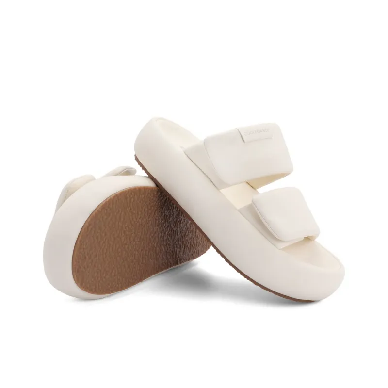 BELLE Rubber Sole Quiet Slide Slippers Women's Beige, Light Pink-14