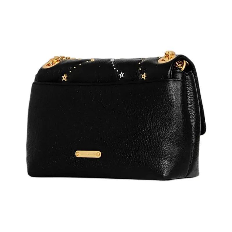 REBECCA MINKOFF Edie Leather Shoulder Bag Crossbody Bag Women's Black-2