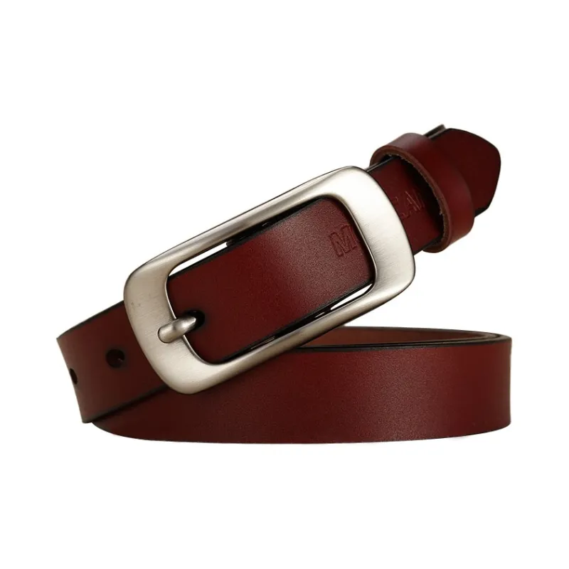 MEXICAN Cow Split Leather Leather Belts Women's Width 2.3cm-7