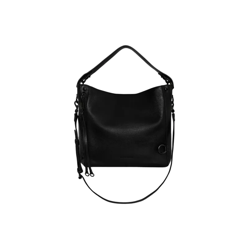 REBECCA MINKOFF Leather Hobo Bag Handbag Shoulder Bag Women's Black-2