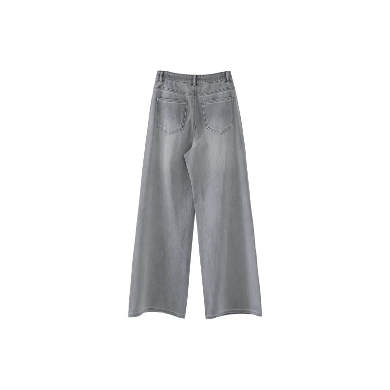 Fstudio Wide Leg Jeans Women's Gray-1