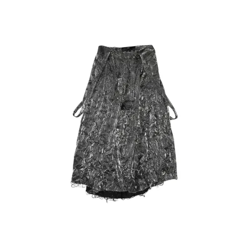 SONG FOR THE MUTE Casual Long Skirts Women's Silver