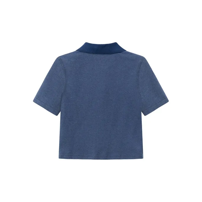 CHUU Cropped Coats Women's Denim Blue-1